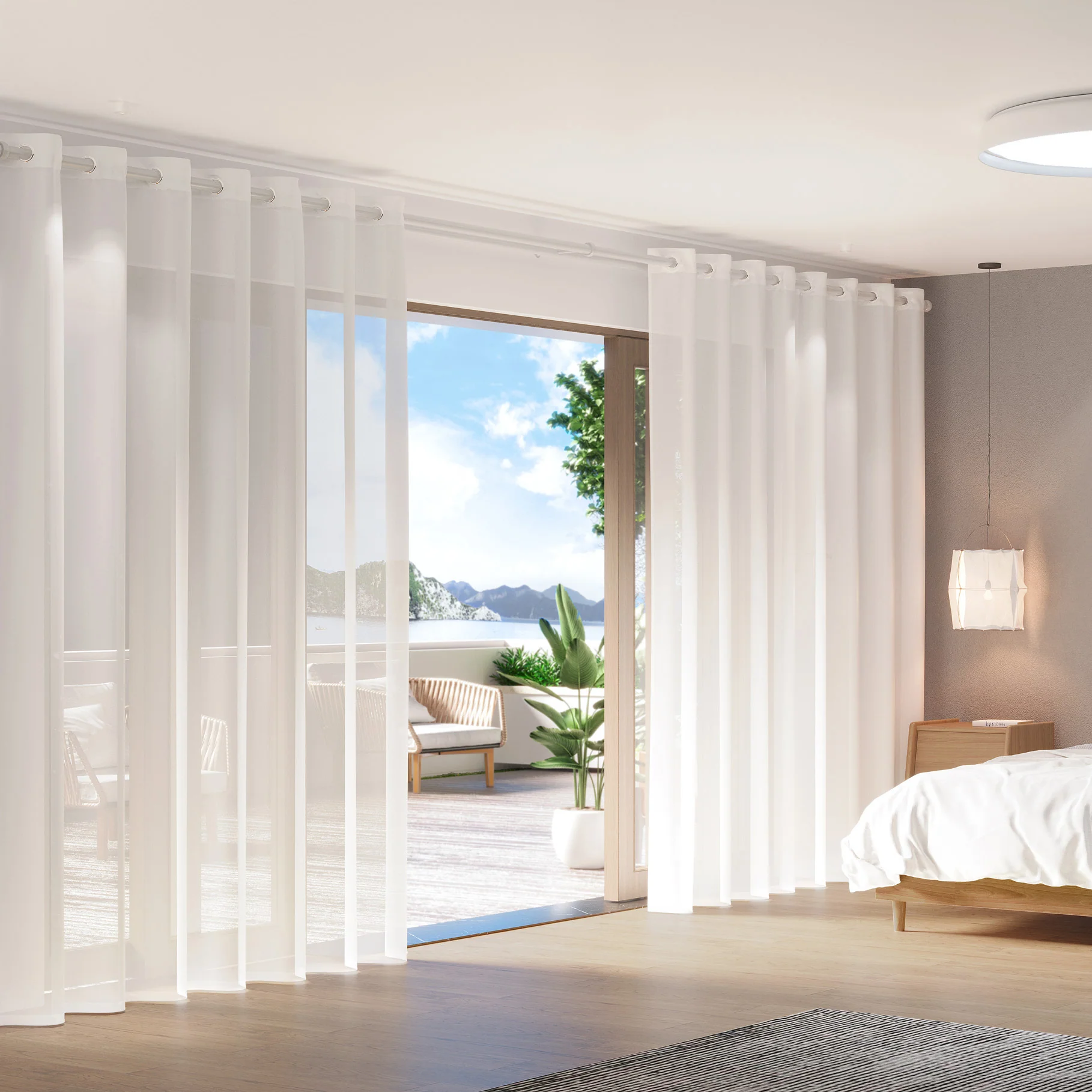 Sorrento Eyelet Sheer Curtains (Set of 2)