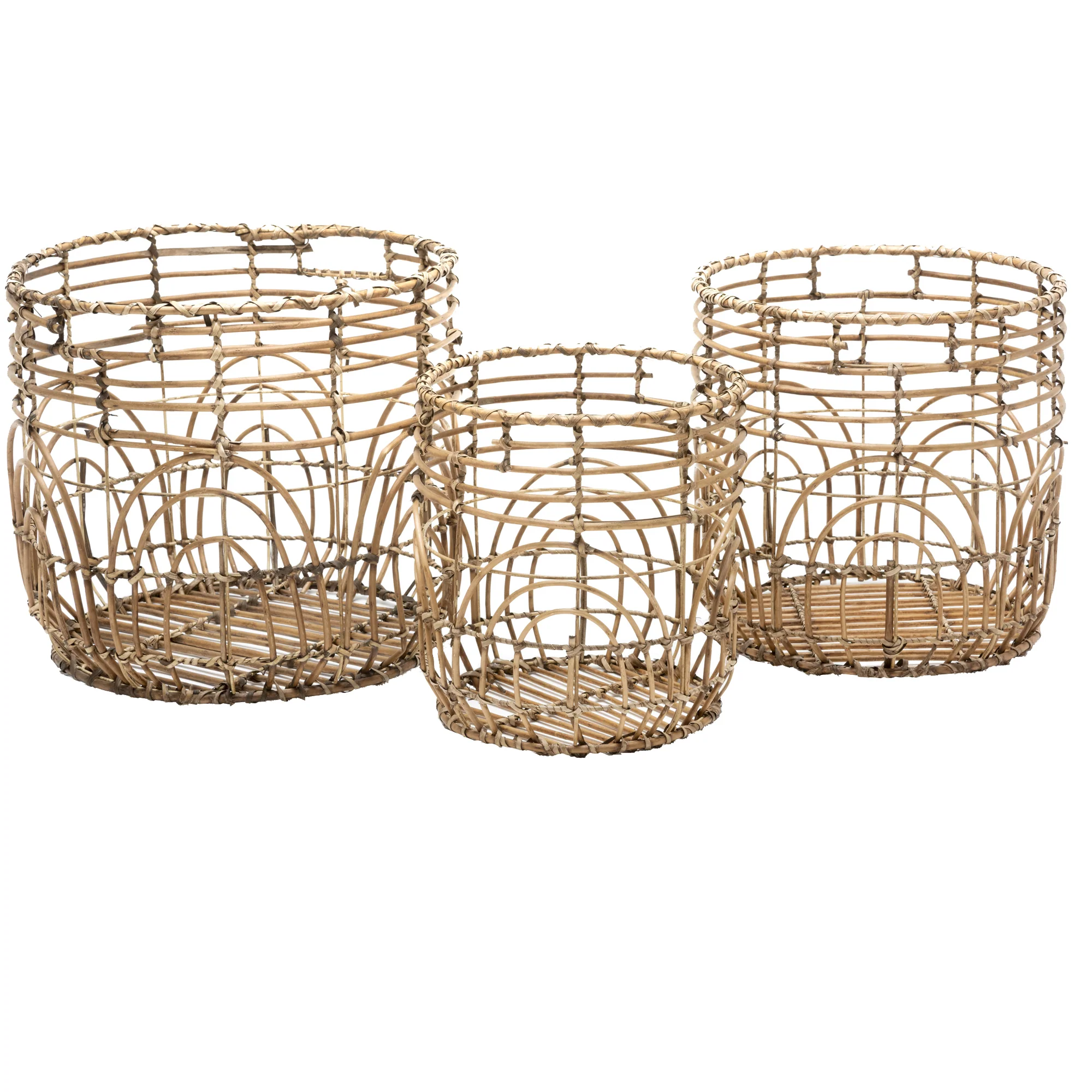3 Piece Fex Willow Basket Set